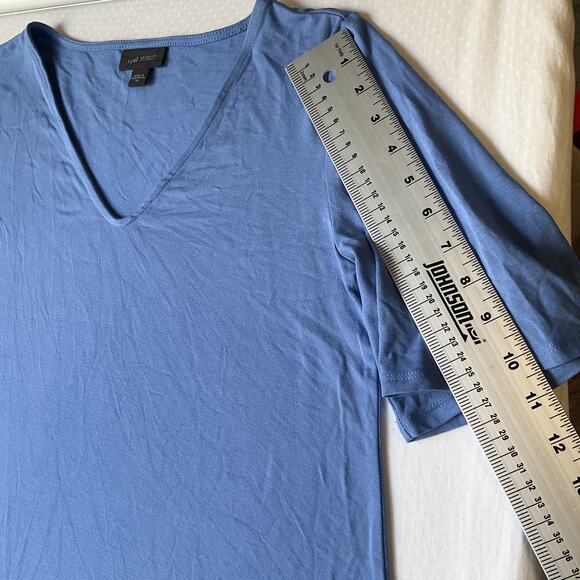 J. Jill Women Dress XS Blue Geometric Shift Wearever Collection Short Sleeve - Picture 6 of 9